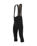 SANTINI Pantaloni de ciclism 3/4 cu bretele - ADAPT 3/4 WINTER - negru