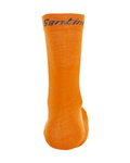 SANTINI Șosete clasice de ciclism - WOOL - portocaliu