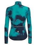SANTINI Jachetă rezistentă la vânt de ciclism - NEBULA STORM LADY - albastru deschis