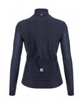 SANTINI Tricou de cilism pentru iarnă cu mânecă lungă - COLORE PURO LADY - albastru