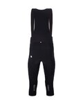 SANTINI Pantaloni de ciclism 3/4 cu bretele - ADAPT SHELL - negru
