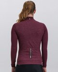 SANTINI Tricou de cilism pentru iarnă cu mânecă lungă - PURE LADY - bordo