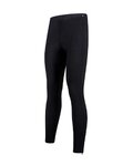 SANTINI Pantaloni de ciclism lungi fără bretele - FULL ZIP - ZIP UP - negru