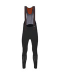 SANTINI Pantaloni de ciclism lungi cu bretele - NUHOT WINTER - negru