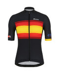 SANTINI Tricou de ciclism cu mânecă scurtă - LA VUELTA 2019 - negru/galben/roșu