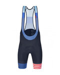 SANTINI Pantaloni scurți de ciclism cu bretele - LA VUELTA 2021 - albastru