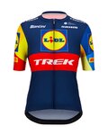 SANTINI Tricou de ciclism cu mânecă scurtă - LIDL TREK 2024 LADY - galben/roșu/albastru