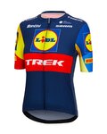 SANTINI Tricou de ciclism cu mânecă scurtă - LIDL TREK 2024 LADY - galben/roșu/albastru
