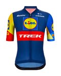 SANTINI Tricou de ciclism cu mânecă scurtă - LIDL TREK 2024 TEAM ORIGINAL - roșu/galben/albastru