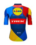 SANTINI Tricou de ciclism cu mânecă scurtă - LIDL TREK 2024 TEAM ORIGINAL - roșu/galben/albastru