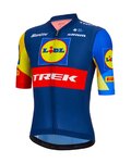 SANTINI Tricou de ciclism cu mânecă scurtă - LIDL TREK 2024 TEAM ORIGINAL - roșu/galben/albastru