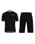 SANTINI Tricoul și pantalonii de ciclism MTB - SASSO MTB - negru
