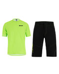 SANTINI Tricoul și pantalonii de ciclism MTB - SASSO MTB  - verde/negru