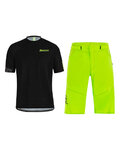 SANTINI Tricoul și pantalonii de ciclism MTB - SASSO MTB - verde/negru