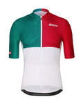 SANTINI Tricou de ciclism cu mânecă scurtă - LA VUELTA 2018 - alb/albastru/roșu