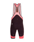 SANTINI Pantaloni scurți de ciclism cu bretele - KARMA MILLE - bordo/roz