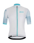 SANTINI Tricou de ciclism cu mânecă scurtă - MITO SPILLO - albastru deschis/alb