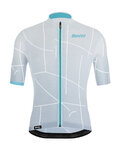SANTINI Tricou de ciclism cu mânecă scurtă - TONO PURO - alb/albastru deschis