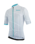 SANTINI Tricou de ciclism cu mânecă scurtă - TONO PURO - alb/albastru deschis