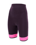 SANTINI Pantaloni scurți de ciclism fără bretele - GIADA LUX LADY - roz/mov