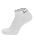 SANTINI Șosete de gleznă de ciclism - CUBO - alb