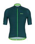 SANTINI Tricoul și pantaloni scurți de ciclism - KARMA KITE - verde/negru