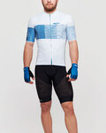 SANTINI Tricou de ciclism cu mânecă scurtă - TONO FRECCIA - albastru/alb