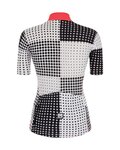 SANTINI Tricoul și pantaloni scurți de ciclism - TONO SFERA LADY - alb/negru