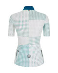 SANTINI Tricoul și pantaloni scurți de ciclism - TONO SFERA LADY - alb/albastru