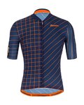 SANTINI Tricou de ciclism cu mânecă scurtă - SLEEK DINAMO - portocaliu/albastru
