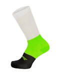 SANTINI Șosete clasice de ciclism - BENGAL - negru/alb/verde