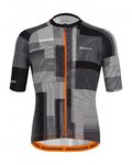 SANTINI Tricoul și pantaloni scurți de ciclism - KARMA KINETIC - negru/alb/portocaliu