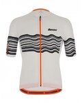 SANTINI Tricoul și pantaloni scurți de ciclism - TONO PROFILO - portocaliu/negru/alb