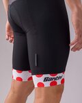 SANTINI Pantaloni scurți de ciclism cu bretele - TOUR DE FRANCE 2022 - alb/roșu/negru