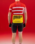 SANTINI Tricou de ciclism cu mânecă scurtă - TOUR DE FRANCE 2022 - alb/roșu/galben