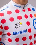 SANTINI Tricou de ciclism cu mânecă scurtă - TOUR DE FRANCE 2024 - roșu/alb