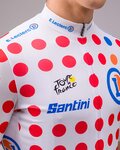 SANTINI Tricou de ciclism cu mânecă scurtă - TOUR DE FRANCE 2024 - roșu/alb