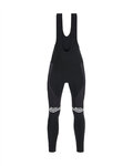 SANTINI Pantaloni de ciclism lungi cu bretele - TREK 19 PRIME WINTER - negru
