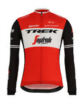SANTINI Tricou de cilism pentru iarnă cu mânecă lungă - TREK 2019 CLASSE WNT - alb/negru/roșu