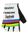 SANTINI Mănuși de ciclism fără degete - TREK SEGAFREDO 2020 - alb/multicolor