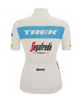 SANTINI Tricou de ciclism cu mânecă scurtă - TREK SEGAFREDO 2022 LADY FAN LINE - albastru/alb