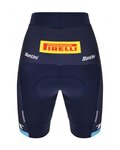 SANTINI Pantaloni scurți de ciclism fără bretele - TREK SEGAFREDO 2023 LADY FAN LINE - albastru