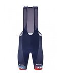 SANTINI Pantaloni scurți de ciclism cu bretele - TREK FACTORY RACING 2023 - albastru