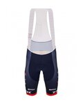SANTINI Pantaloni scurți de ciclism cu bretele - TREK SEGAFREDO 2023 ORIGINAL - albastru/roșu
