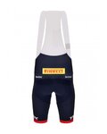 SANTINI Pantaloni scurți de ciclism cu bretele - TREK SEGAFREDO 2023 ORIGINAL - albastru/roșu