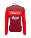SANTINI Tricou de cilism pentru iarnă cu mânecă lungă - TREK SEGAFREDO 2023 WINTER - roșu/alb