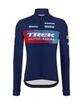 SANTINI Tricou de cilism pentru iarnă cu mânecă lungă - TREK 2023 FACTORY RACING WINTER - albastru