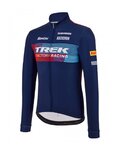 SANTINI Tricou de cilism pentru iarnă cu mânecă lungă - TREK 2023 FACTORY RACING WINTER - albastru