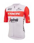 SANTINI Tricou de ciclism cu mânecă scurtă - TREK SEGAFREDO 2023 FAN LINE - roșu/alb