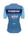 SANTINI Tricou de ciclism cu mânecă scurtă - TREK SEGAFREDO 2023 LADY FAN LINE - albastru deschis/alb